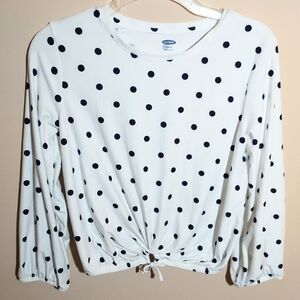 Old Navy girls shirt halter top polka dot large z2